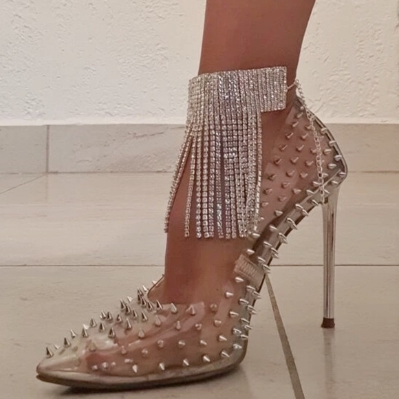 New Luxe Crystal Fringe Tassel Anklet - Picture 3 of 16